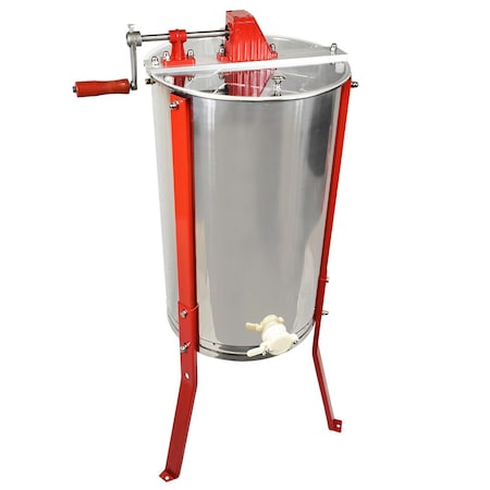 Good Land Bee Supply 2 Frame Beekeeping 304 Stainless Steel Drum Honey Extractor With Stand - Manual HE2MAN